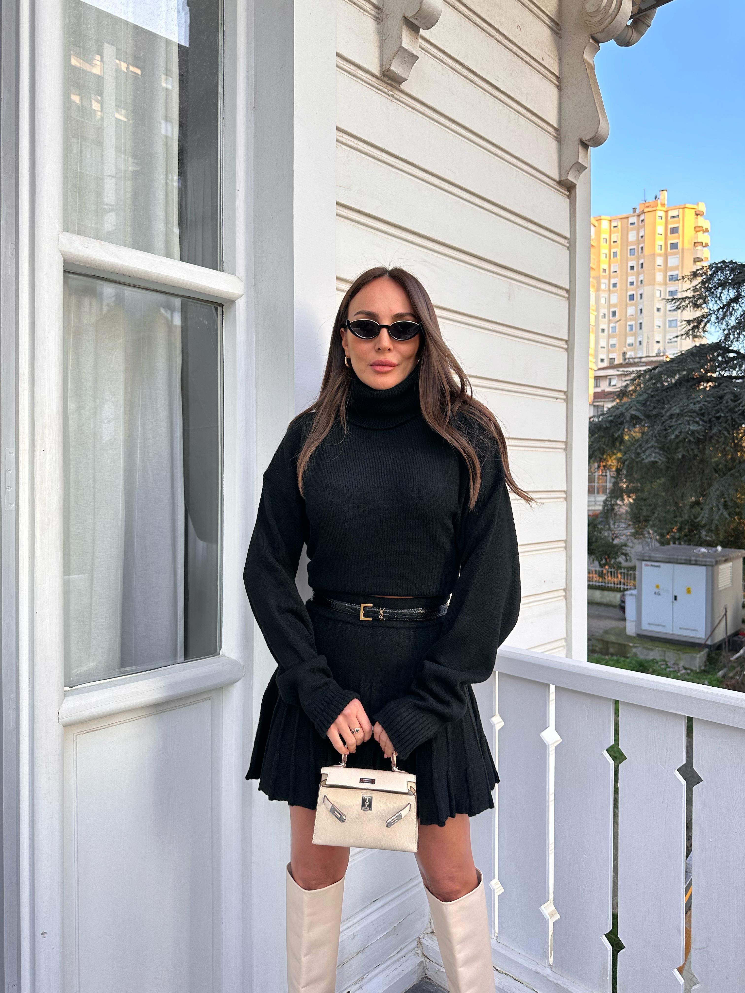 Siyah Triko Etek Takım