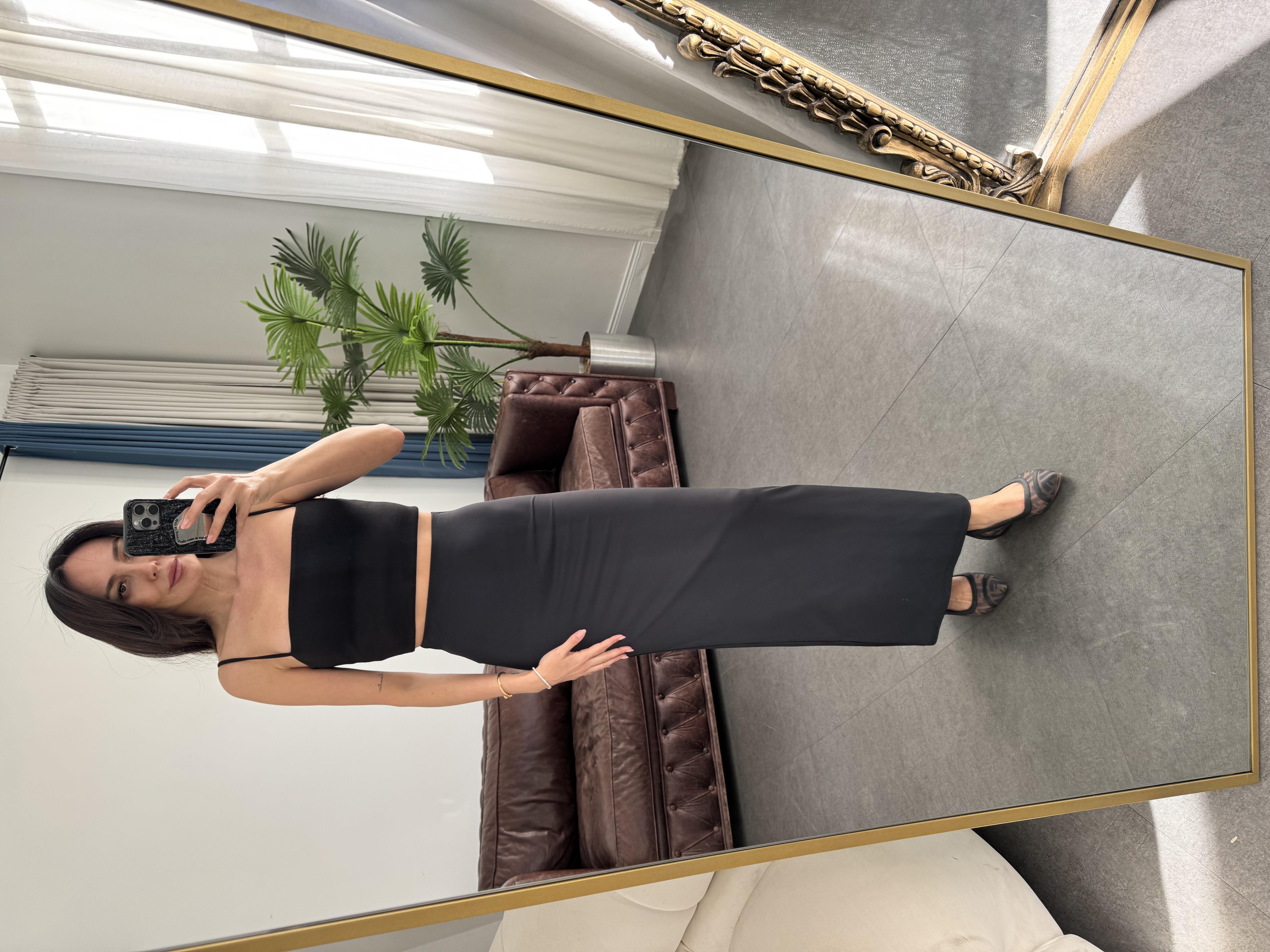 Siyah Uzun Kalem Etek