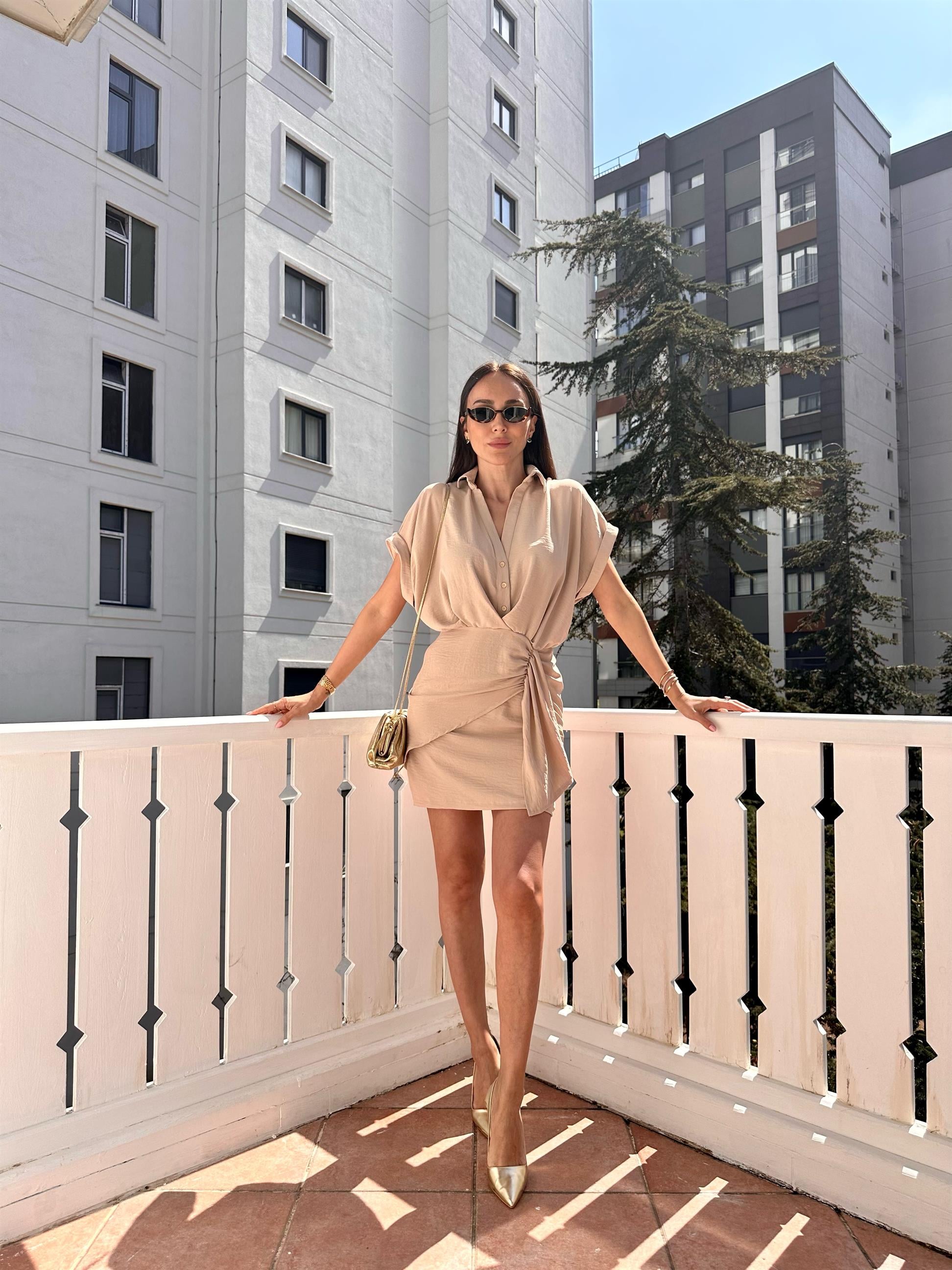 Vizon  Bağlama Detay Elbise