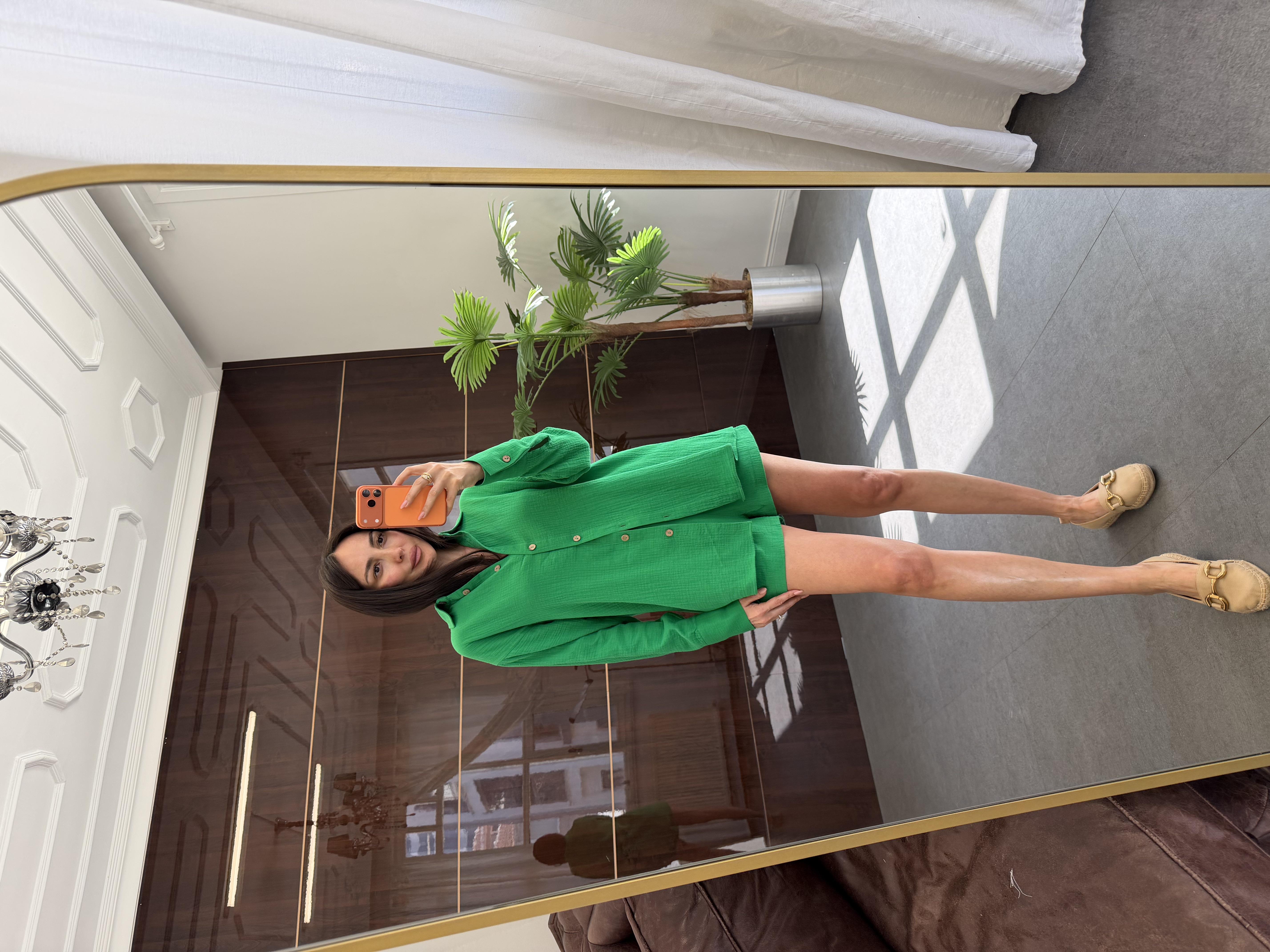 Yeşil Müslin Wood Takım