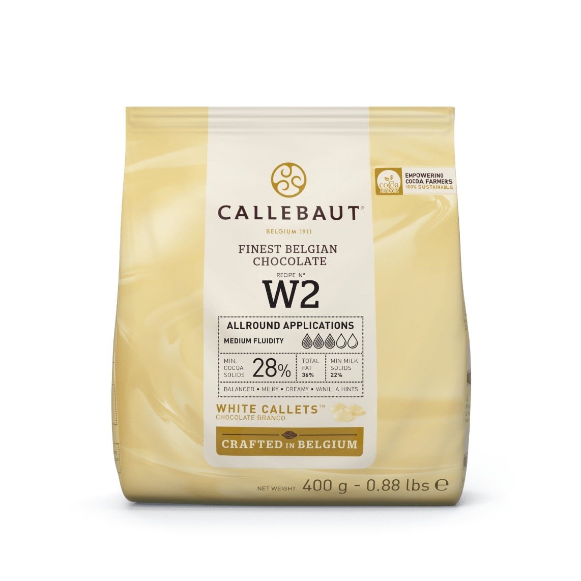 Callebaut W2 Beyaz Kuvertür Drop Çikolata 400 Gr