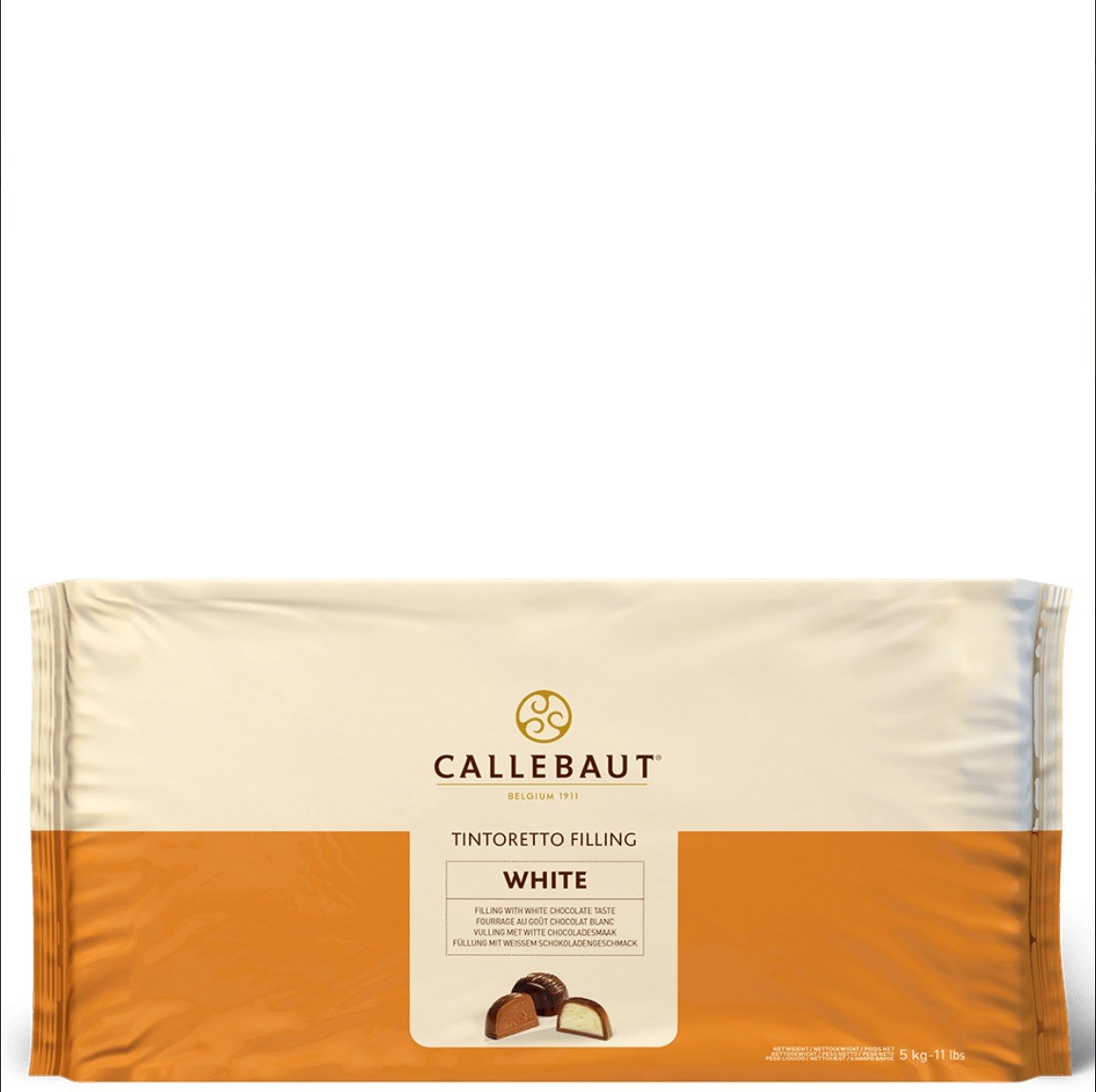 Callebaut Tintoretto Beyaz Dolgu Çikolatası 5 Kg Blok