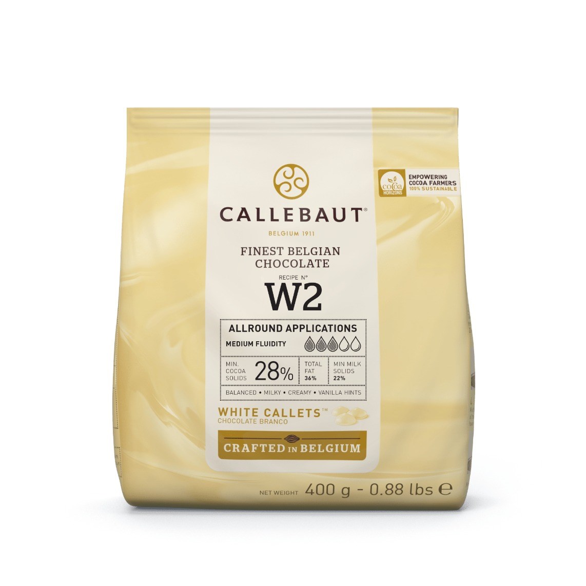 Callebaut W2 Beyaz Kuvertür Drop Çikolata 400 Gr
