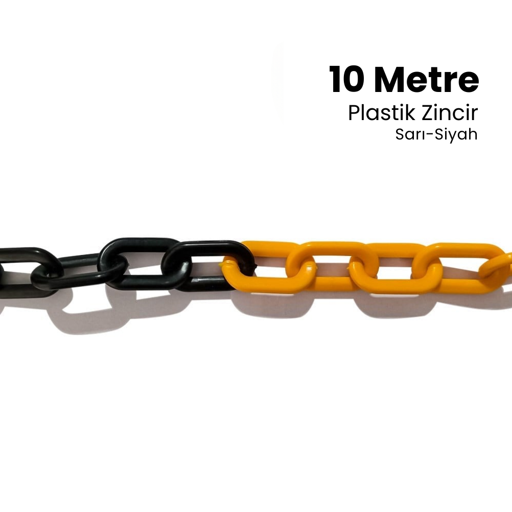 Plastik Zincir Sarı-Siyah 10 m