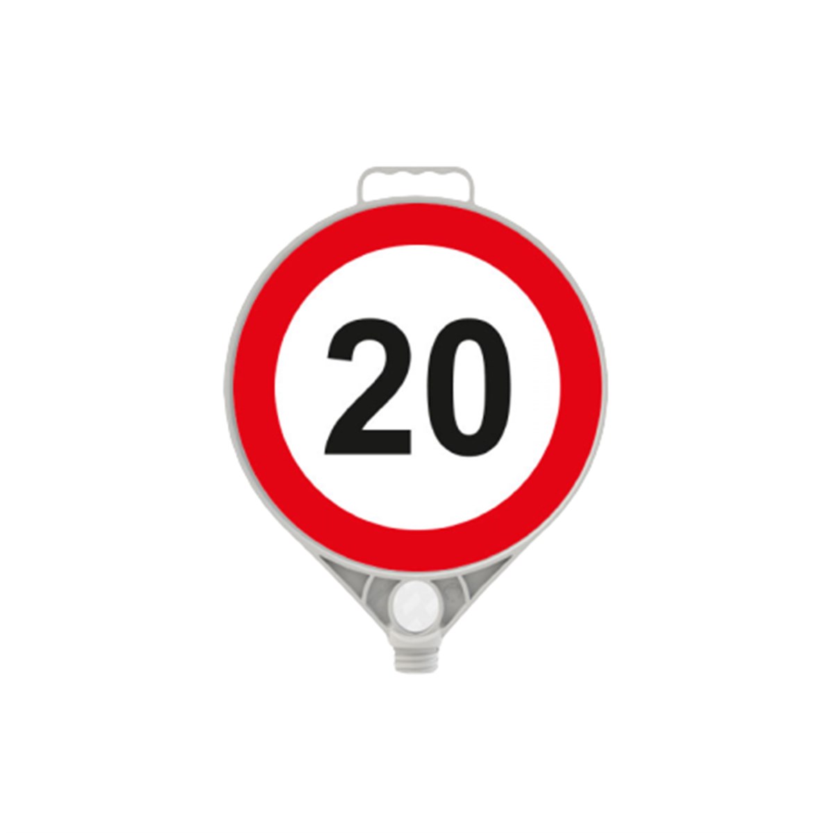 YUVARLAK AZAMİ HIZ 20 KM UYARI LEVHASI