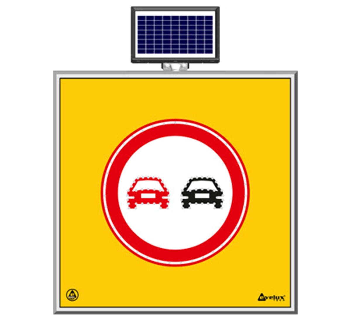 Güneş Enerjili Ledli Sollama Yasağı 100 x 100 cm