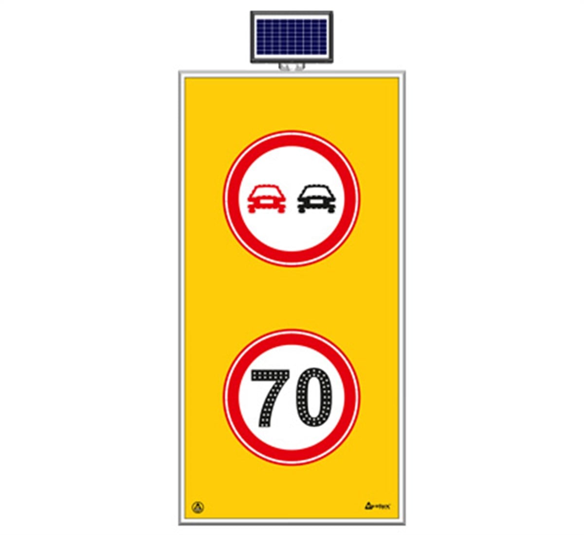 Güneş Enerjili Ledli Sollama Yasağı 70 km 100 x 200 cm