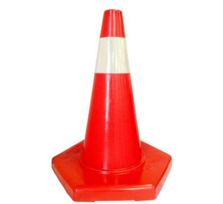 PVC Trafik Konisi 50 Cm Tek Reflektifli Trafik Dubası