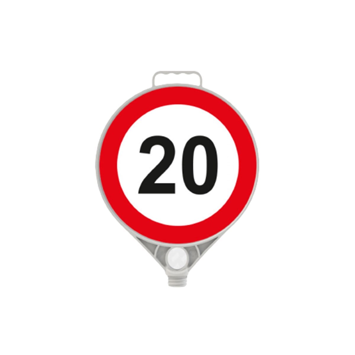 YUVARLAK AZAMİ HIZ 20 KM UYARI LEVHASI