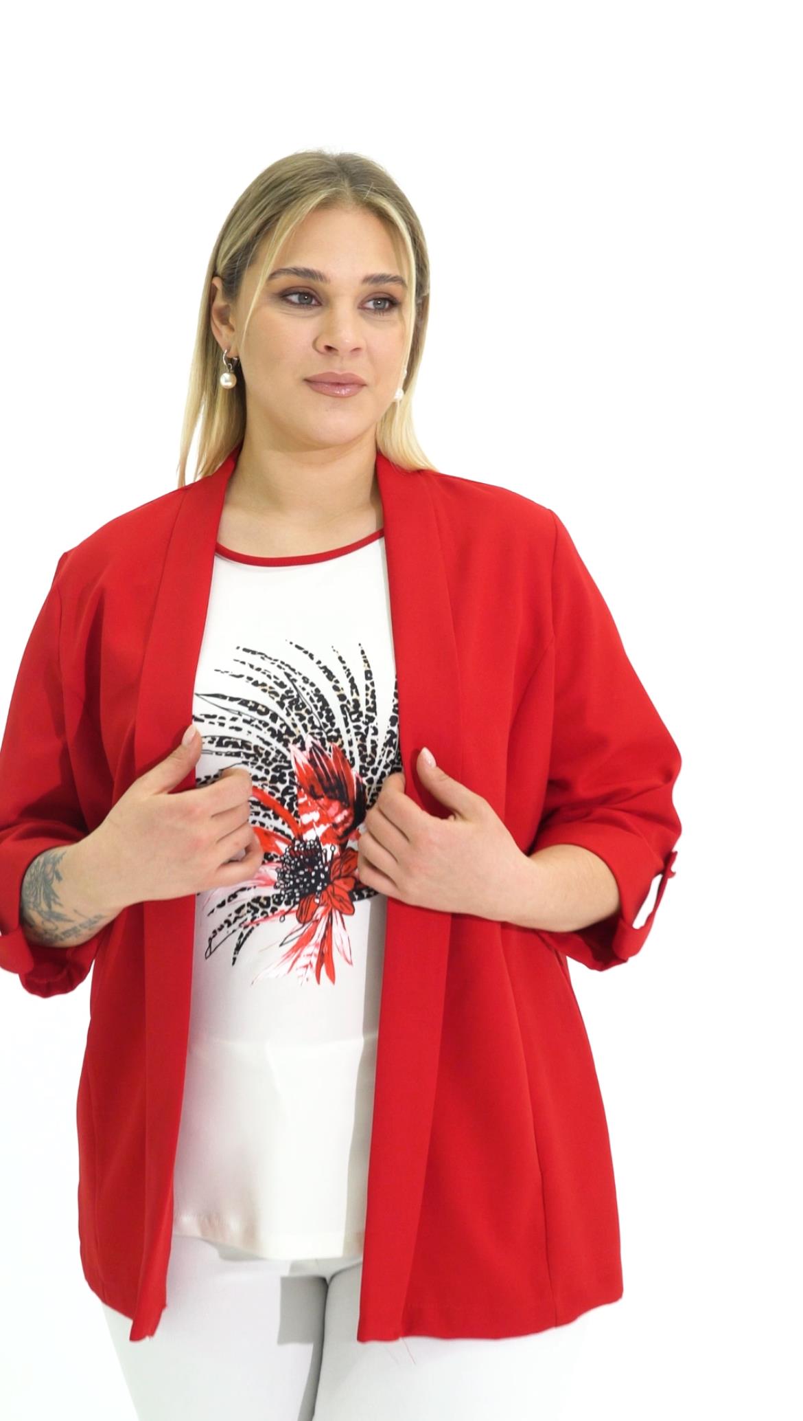 BÜYÜK BEDEN İKİLİ CEKETLİ TAKIM