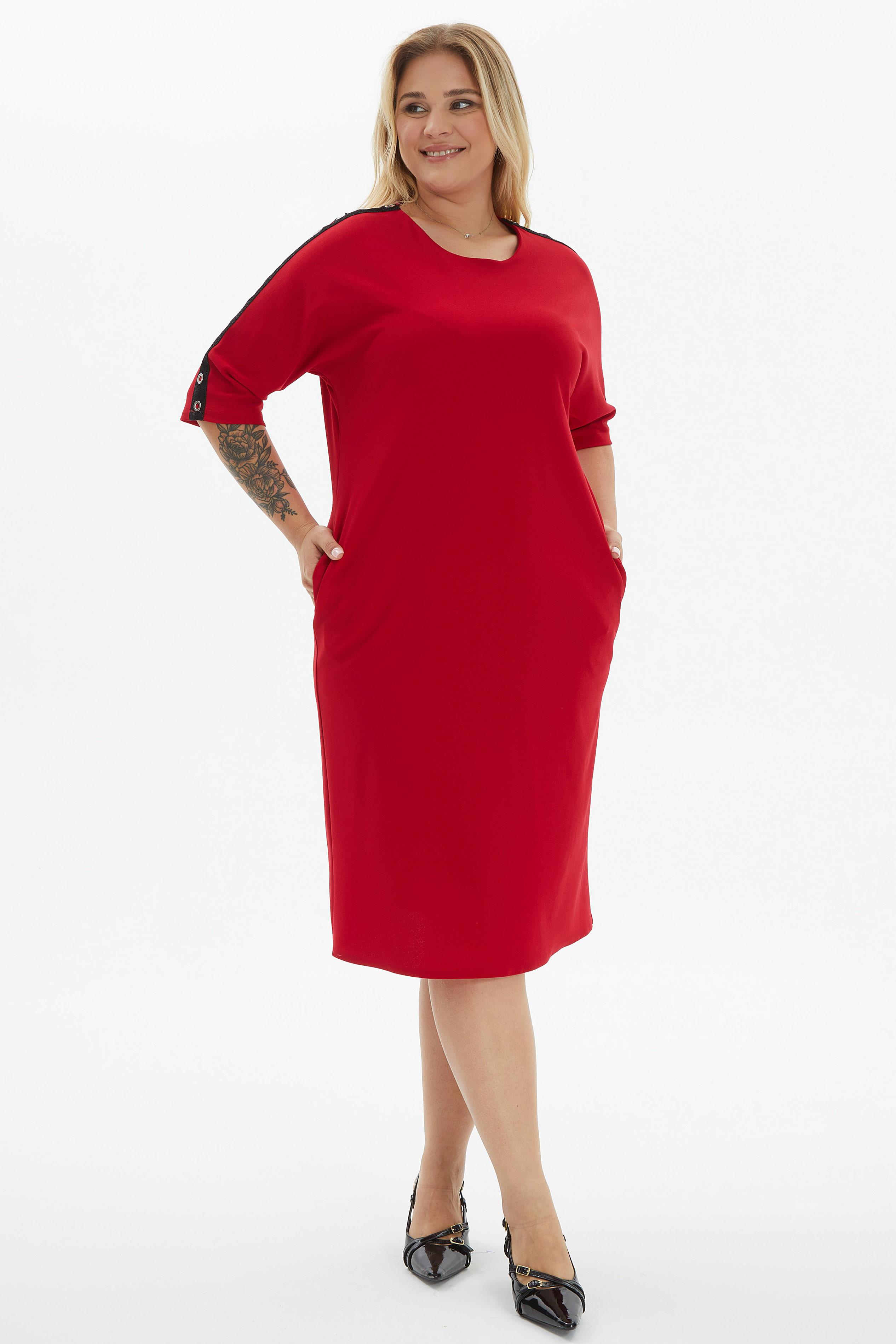 büyük beden reglan kol elbise