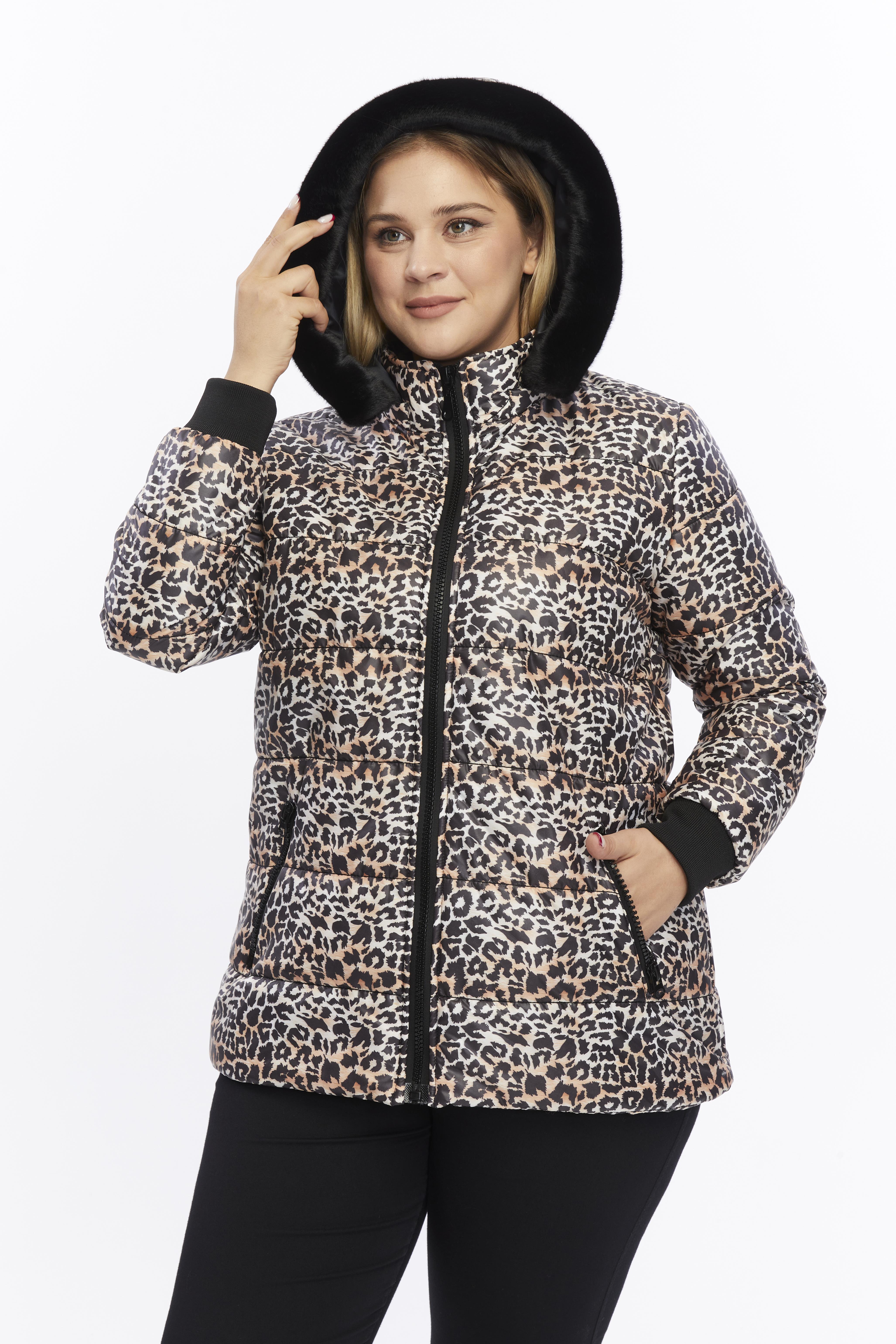 BÜYÜK BEDEN LEOPAR DESENLİ KABAN