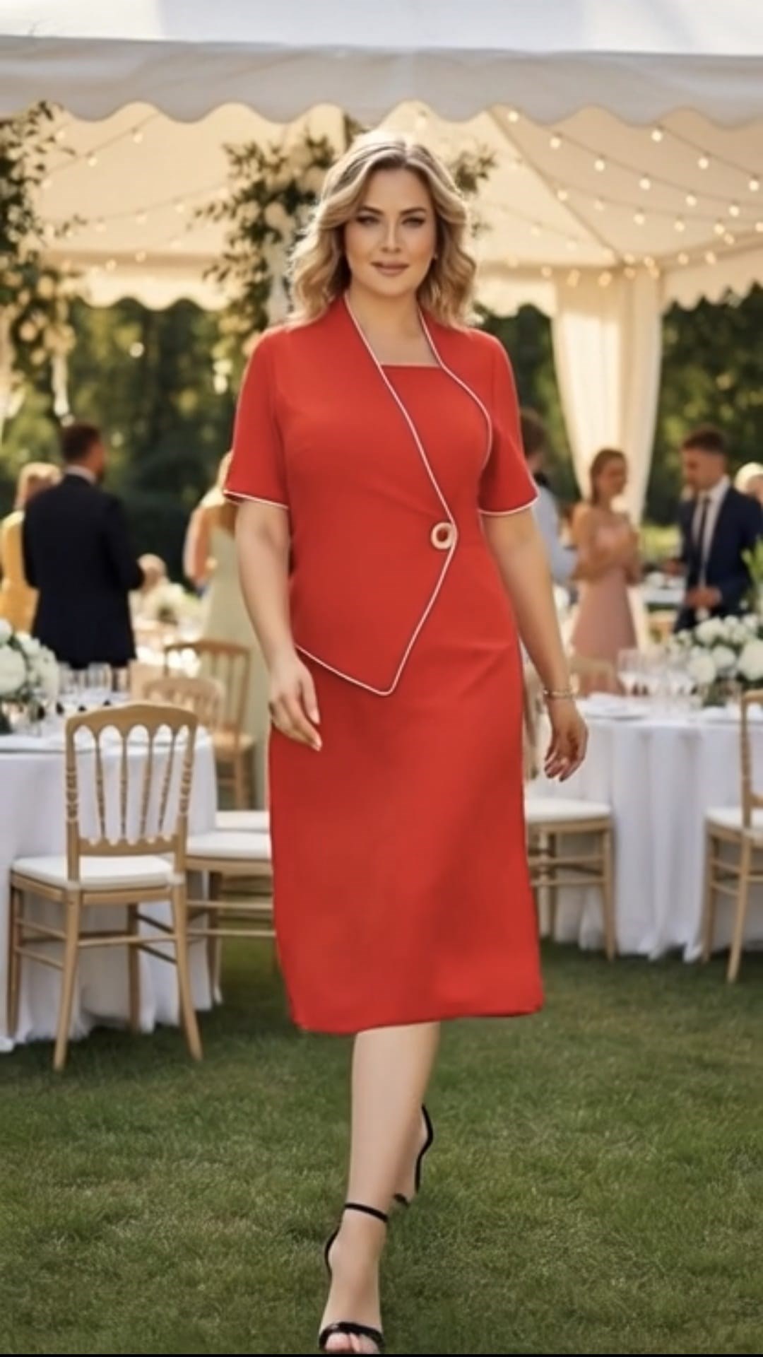 BÜYÜK BEDEN TAŞLI ELBİSE