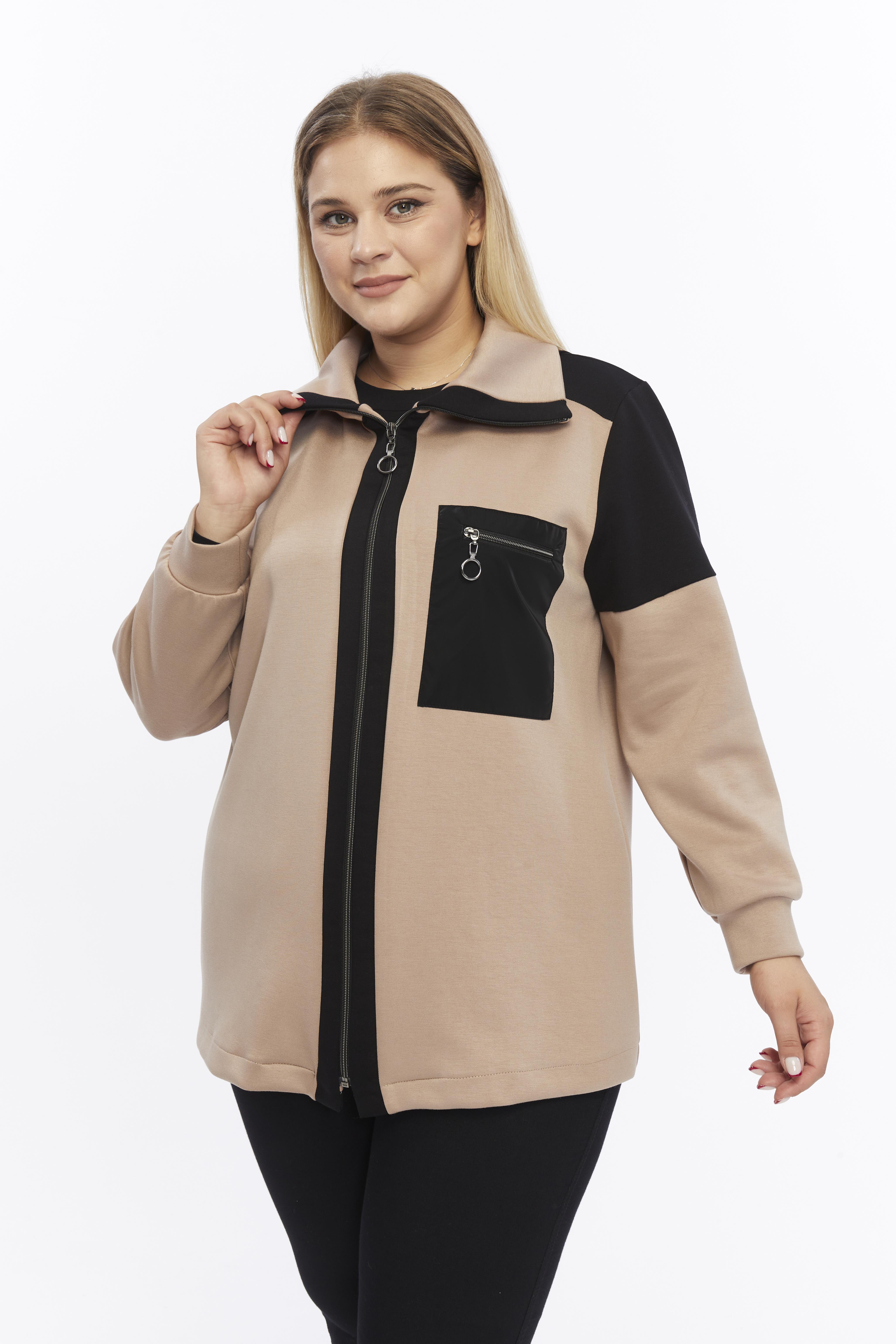 Büyük Beden Fermuarlı Bluz