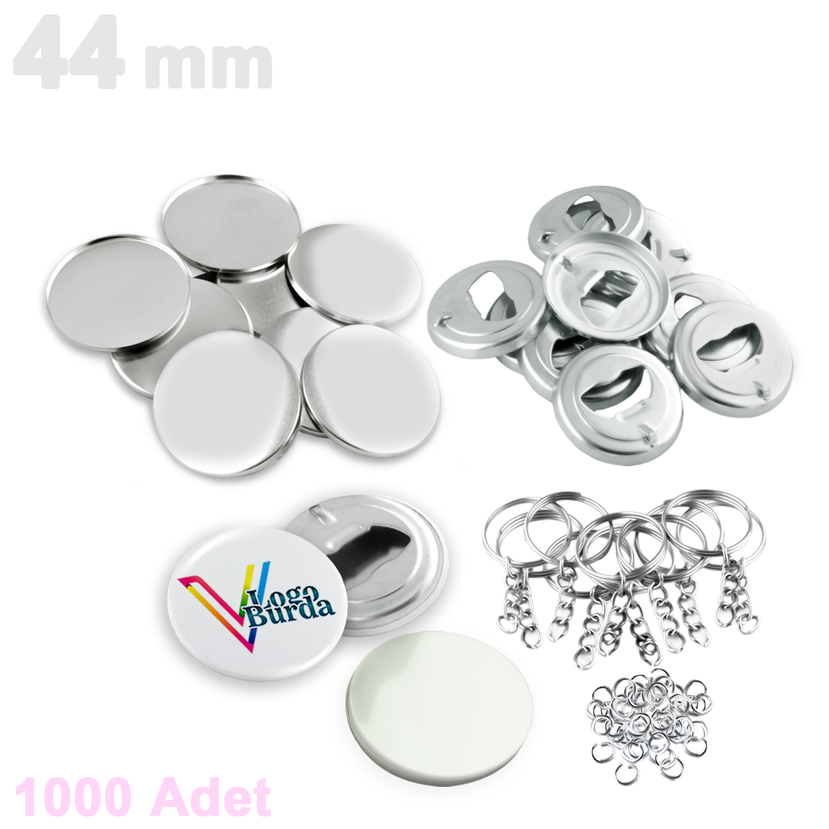 44mm Buton Açacak Anahtarlık Sarf-1000 Adet