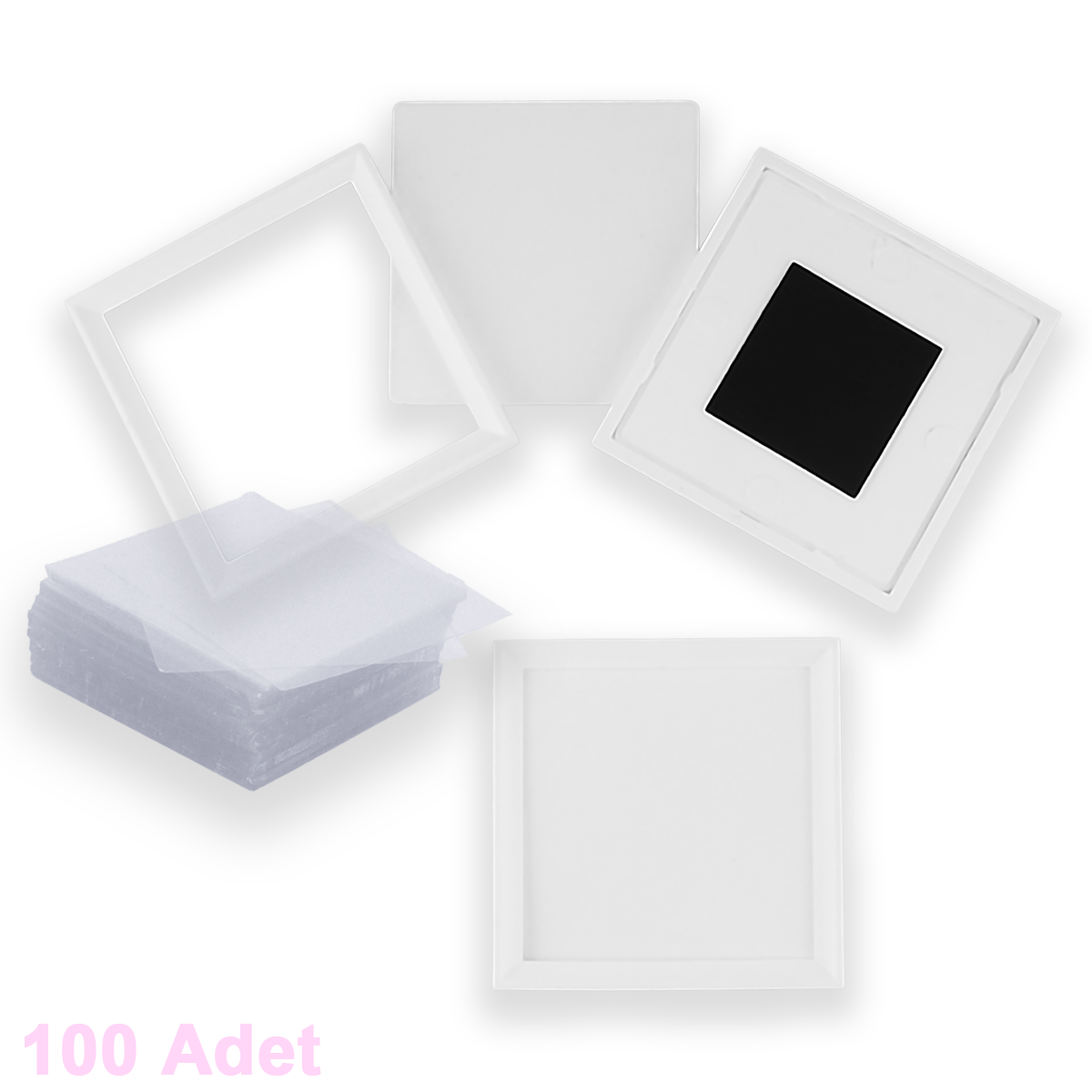 Kare Magnet Çerçeve 60x60 mm - 100 Adet