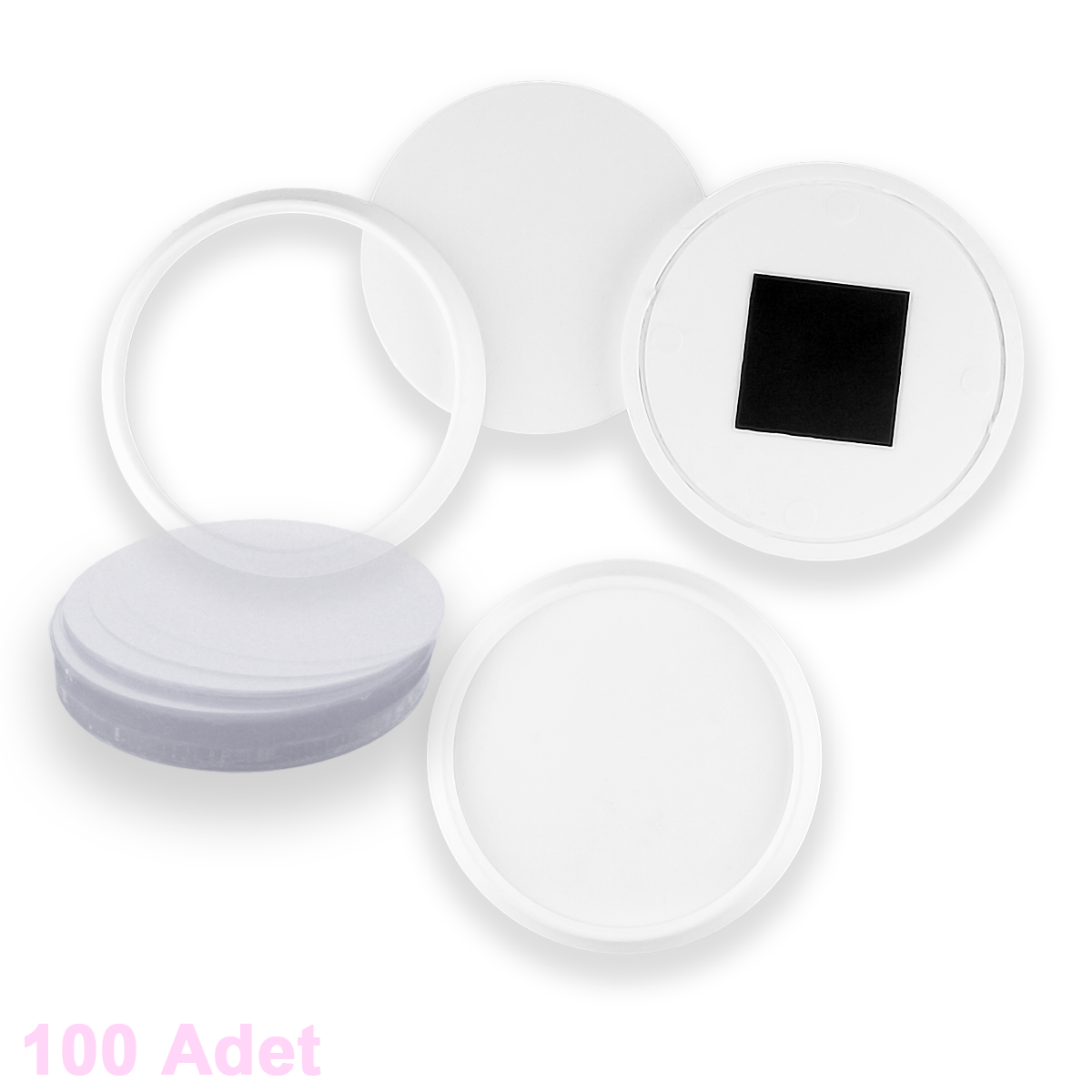 Yuvarlak Magnet Çerçeve Çap 77 mm - 100 Adet