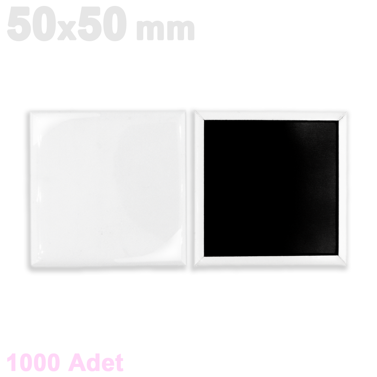 50X50mm UV Baskıya Uygun Kare Magnet SARF - 1000 Adet