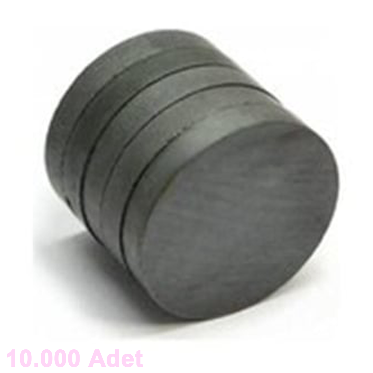 Çap 15 mm Kalınlık 3 mm Yuvarlak Kömür / Ferrit Mıknatıs Oxit Magnet - 10.000 Adet