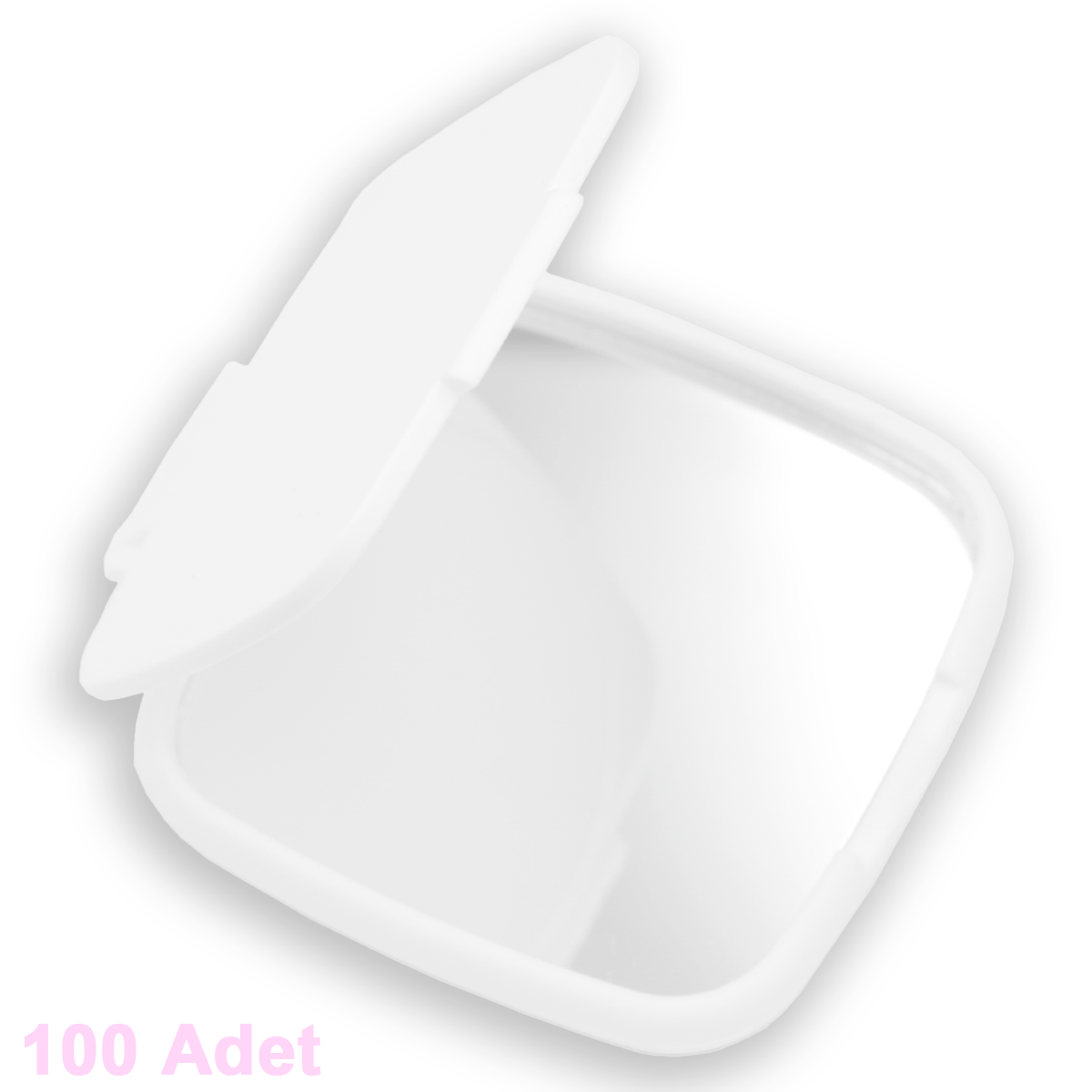 Kare Ayna Beyaz - 100 Adet