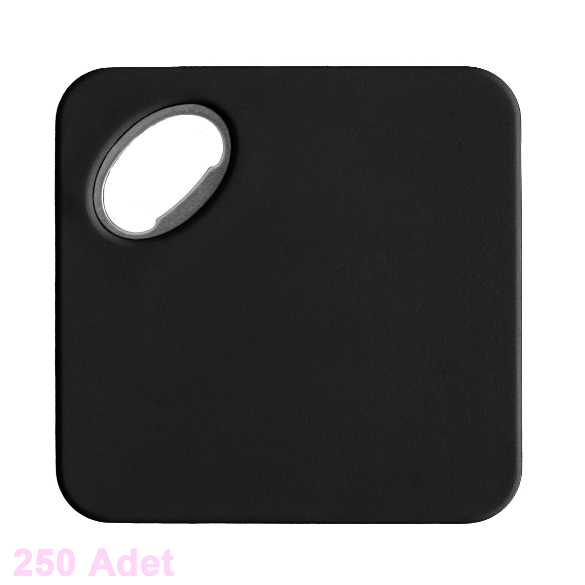 Siyah Bardak Altlığı Kare Magnet Şişe Açacağı - 250 Adet