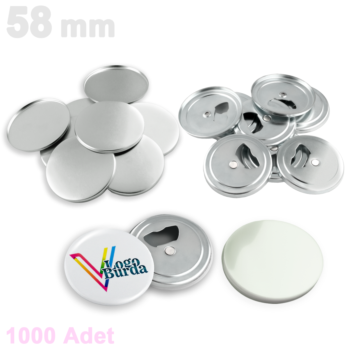 58mm Buton Neodyum Açacak SARF - 1000 Adet