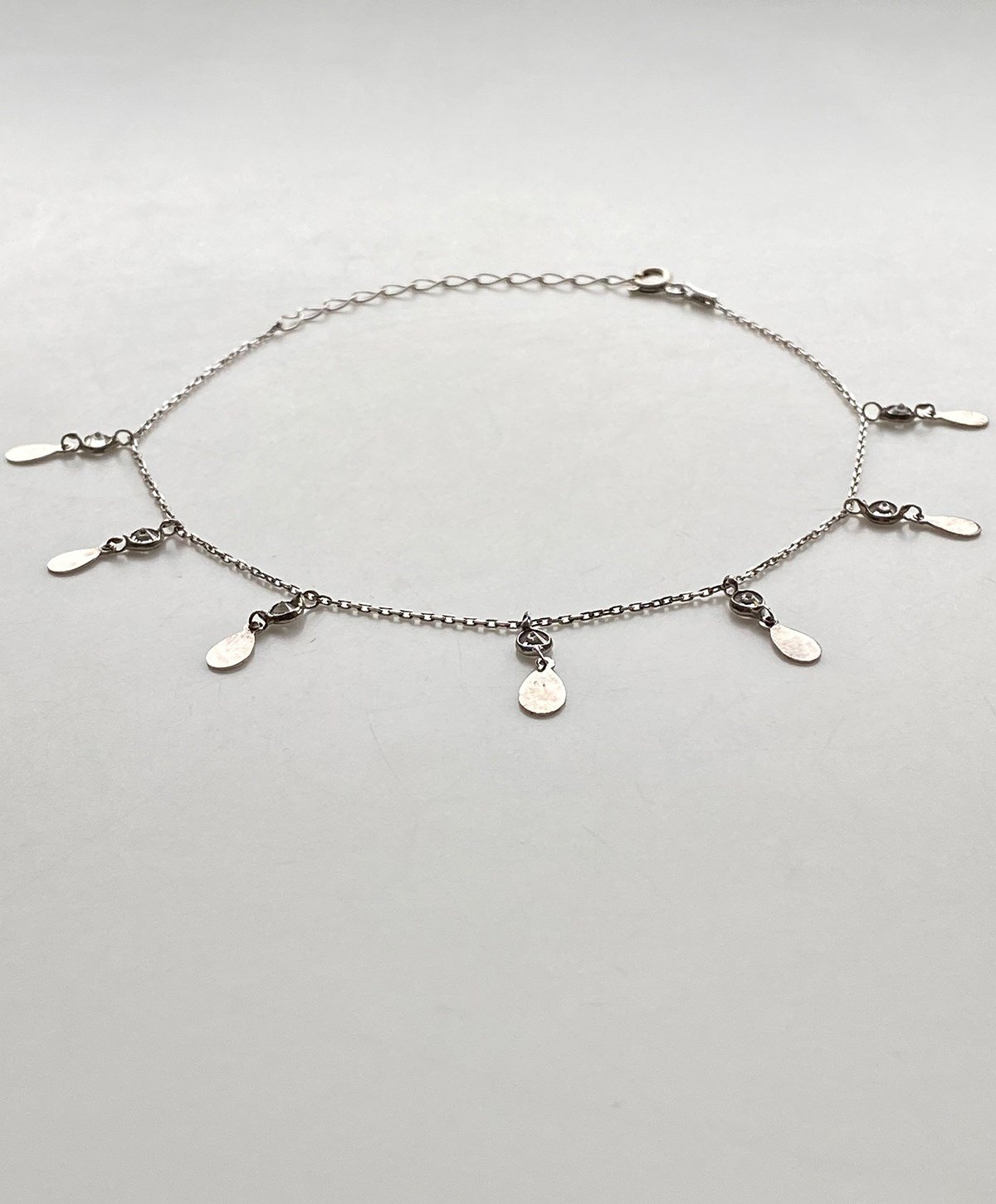 Gurmet Taşlı Pul Gümüş Halhal