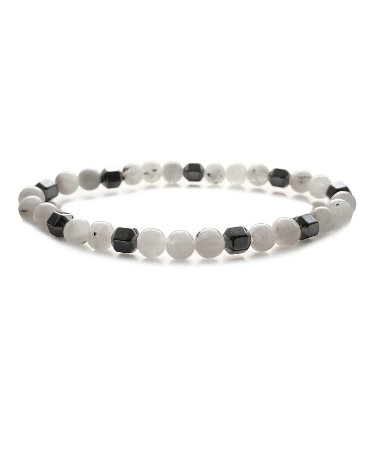Hematit Ay Taşlı Doğal Taş Bileklik