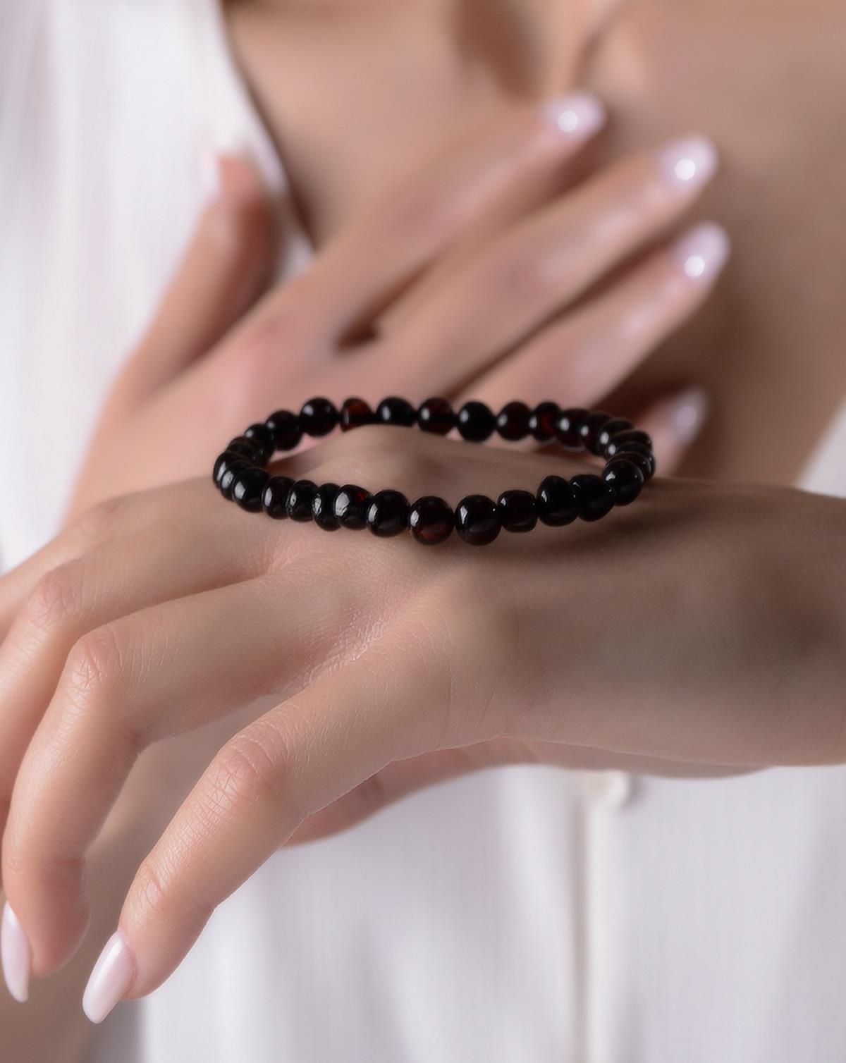 Kehribar Vişne Anne Bileklik