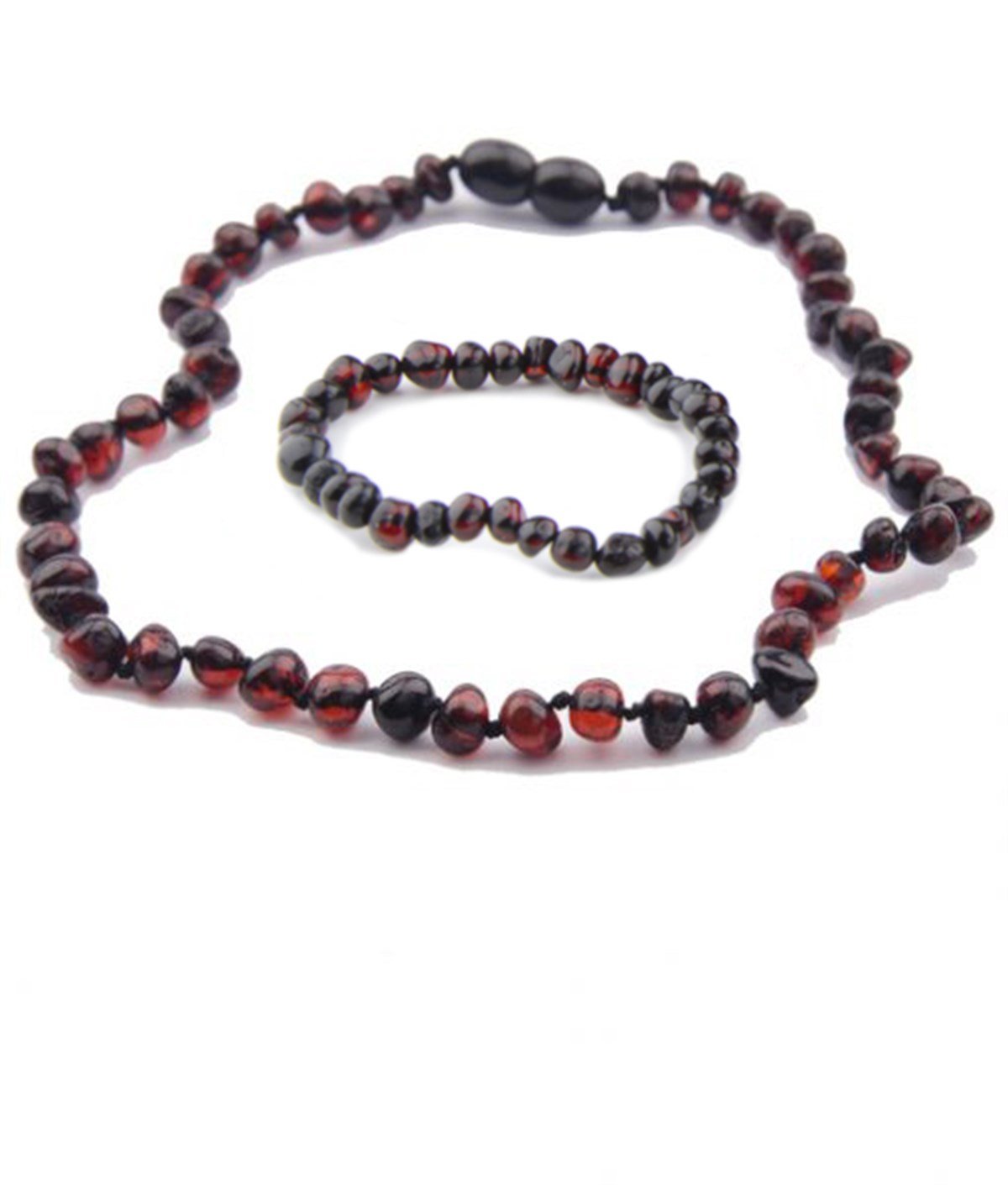 Kehribar Vişne Anne Kolyesi ve Bileklik Seti