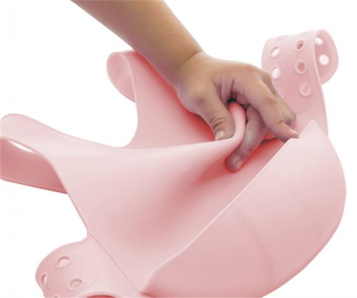 Pembe Silikon Mama Önlüğü