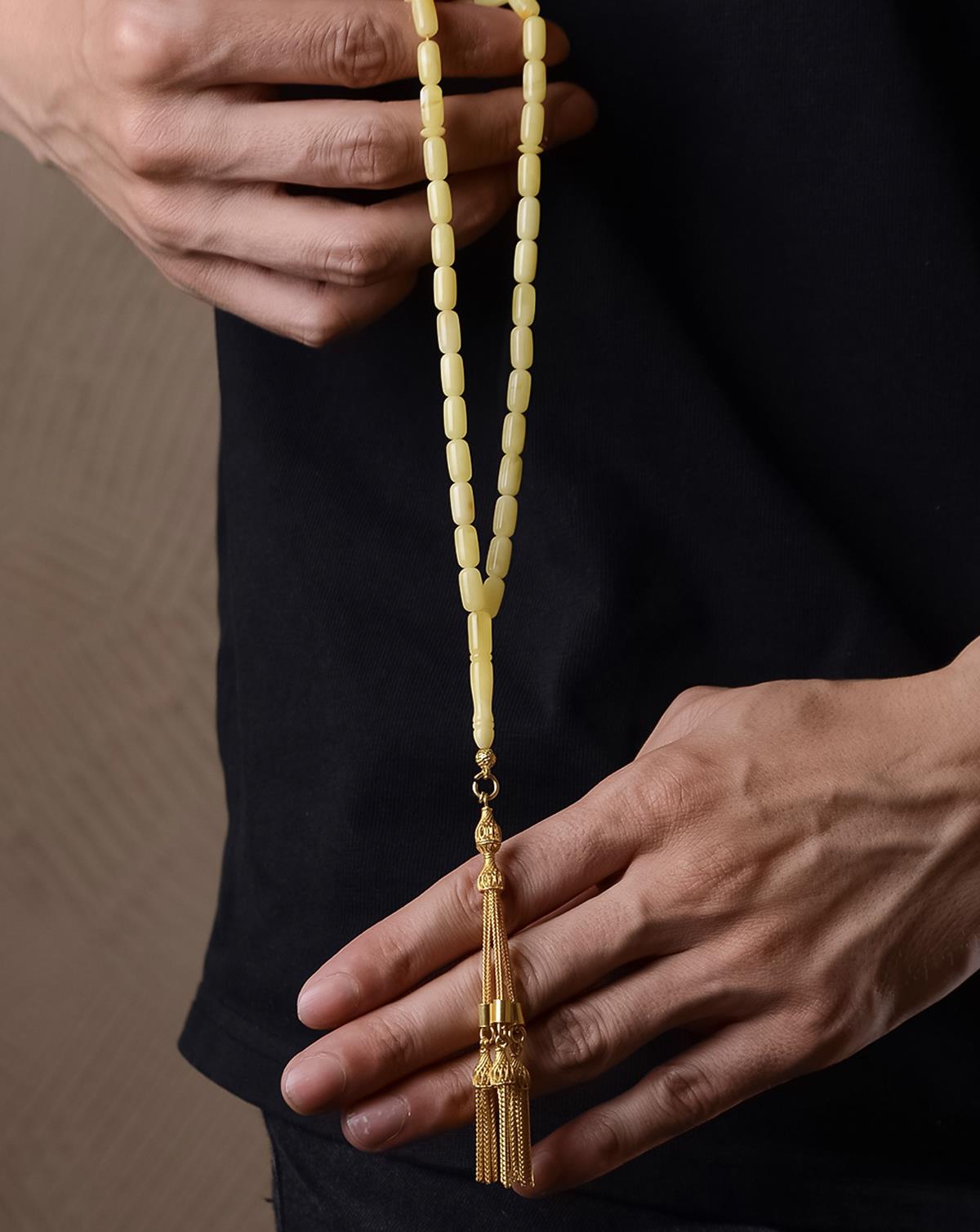 Premium Damla Kehribar Tesbih