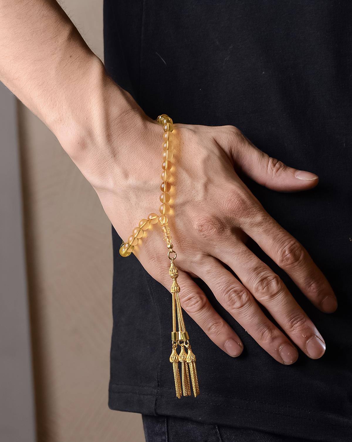 Premium Damla Kehribar Tesbih