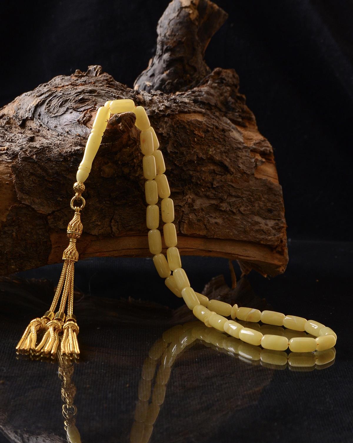 Premium Damla Kehribar Tesbih