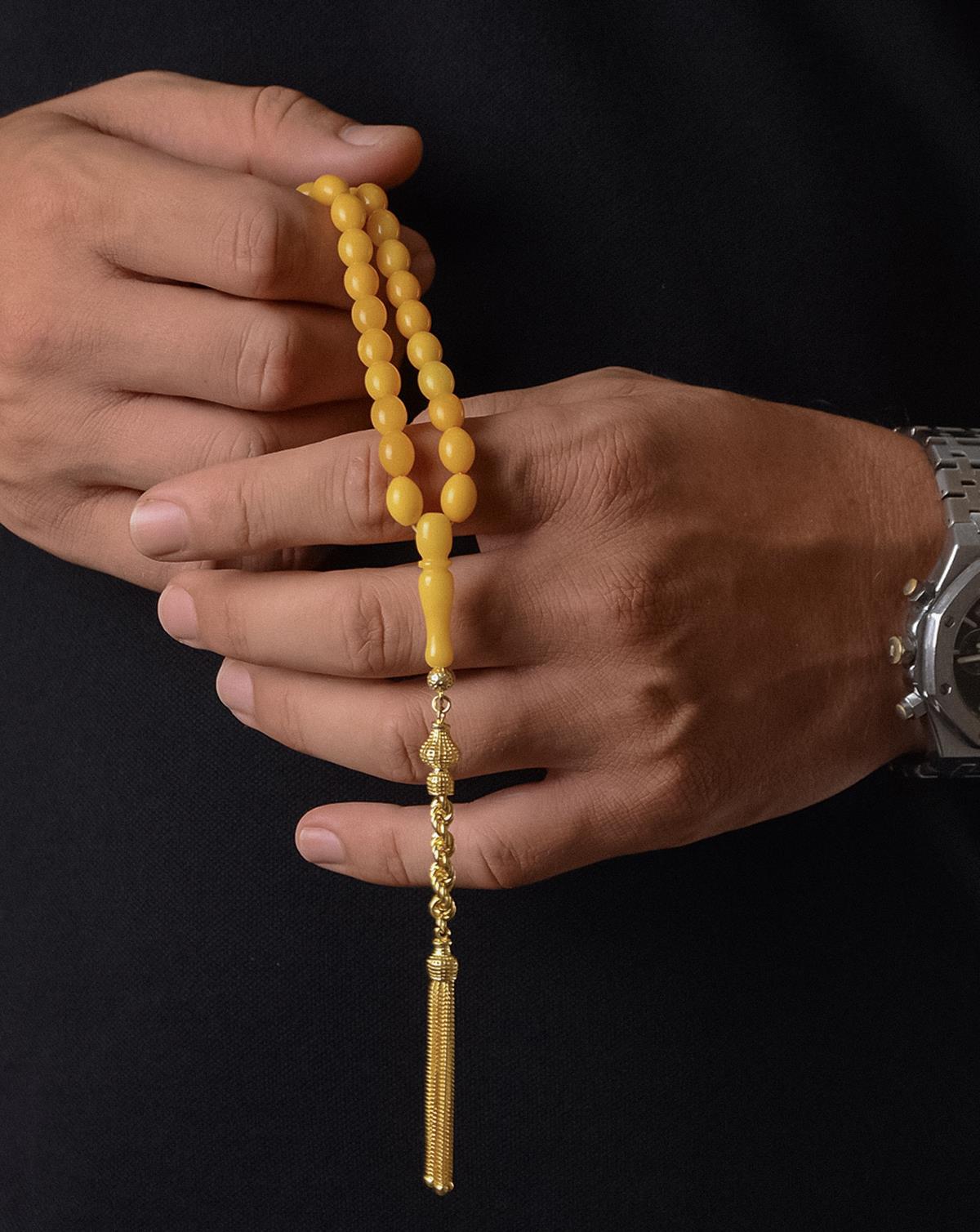 Premium Seri Damla Kehribar Tesbih