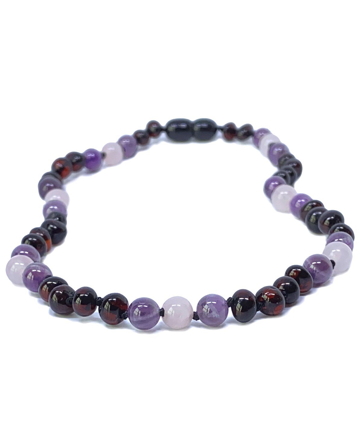 Quartz Ametist Taşı Vişne Rengi Kehribar Kolye