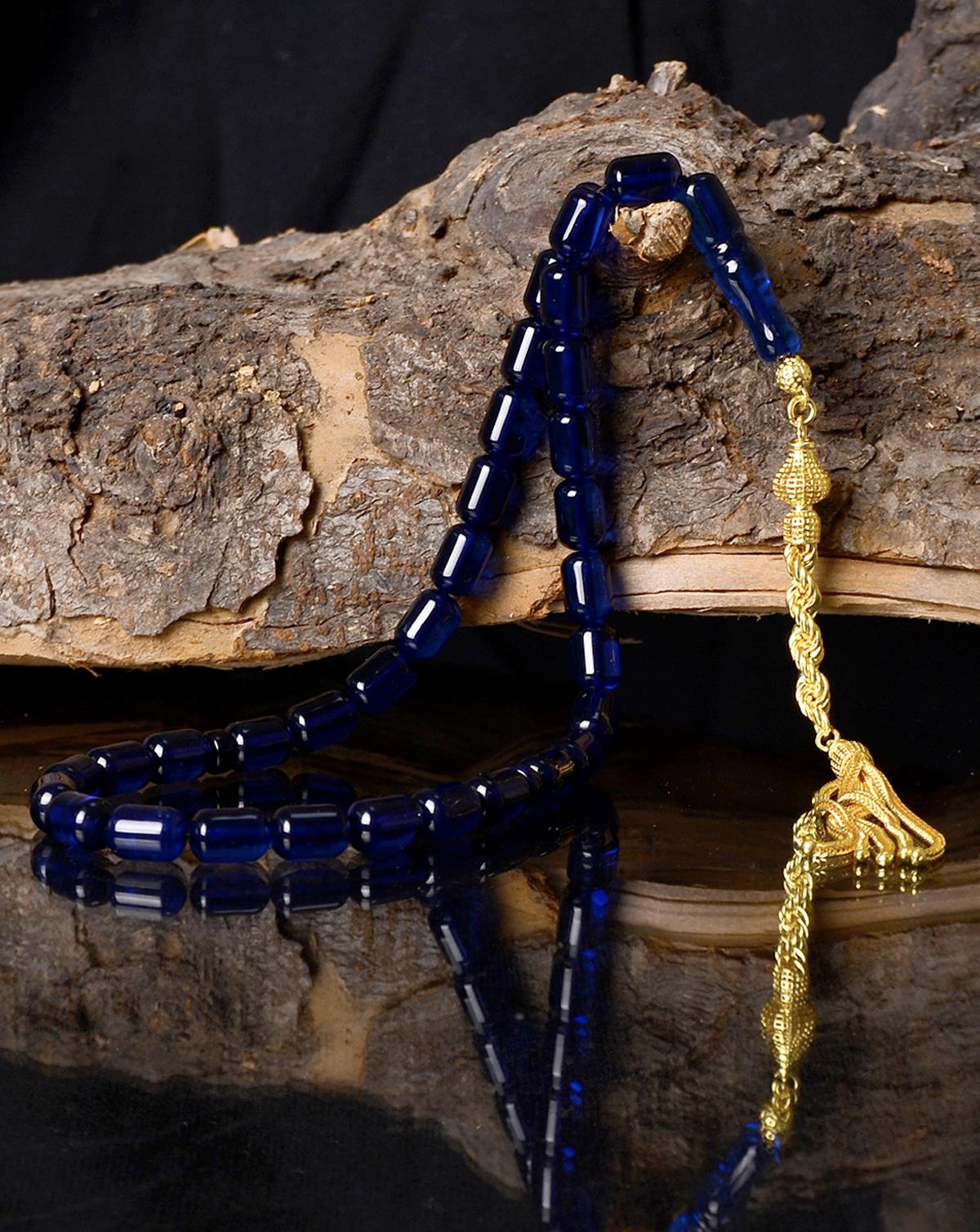 Safir Damla Kehribar Tesbih