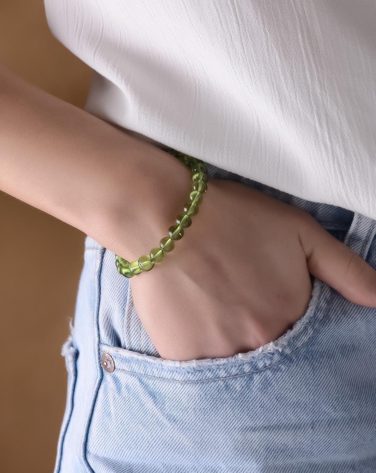 Yeşil Kehribar Bileklik