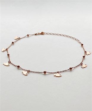 Balık Top Detaylı Gümüş Halhal