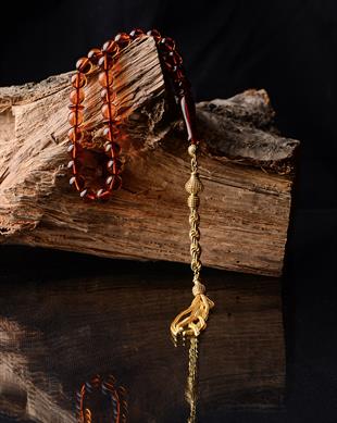 Bilek Damla Kehribar Tesbih