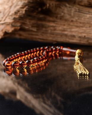 Bilek Damla Kehribar Tesbih