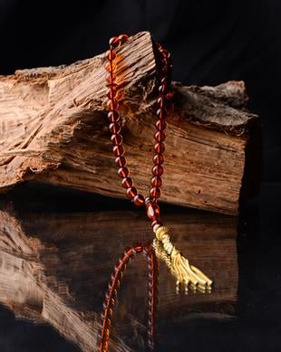 Bilek Damla Kehribar Tesbih