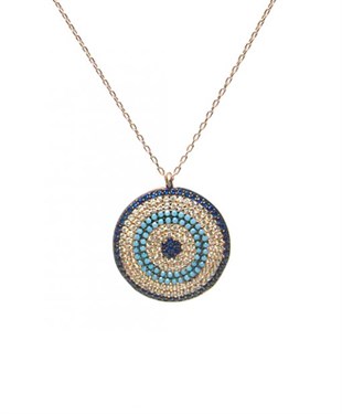 Göz Nazar Boncuklu Gümüş Kolye