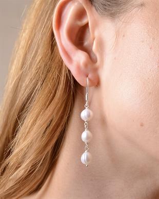 925 Ayar Gümüş İnci Küpe