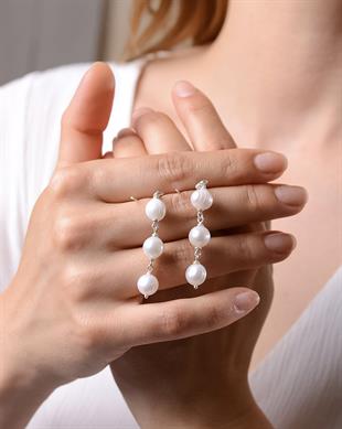 925 Ayar Gümüş İnci Küpe