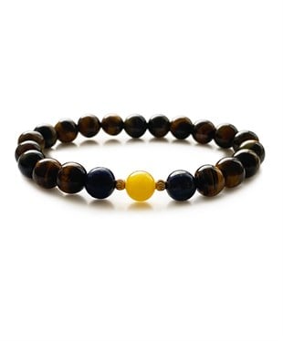 Kaplangözü Taşlı Milky Kehribar Bileklik