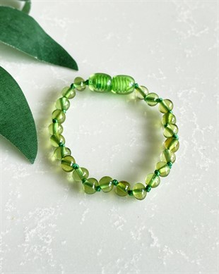 Karayip Yeşili Kehribar Bileklik