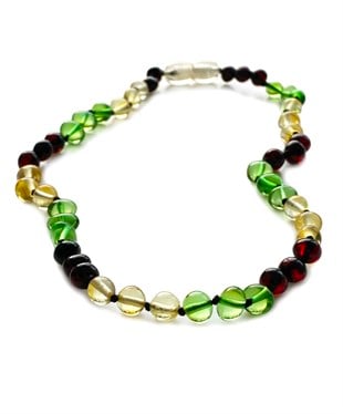 Karayip Yeşili Limon Vişne Yetişkin Kehribar Kolye