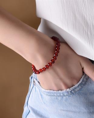 Kırmızı Kehribar Bileklik