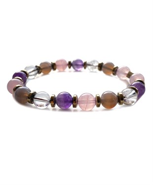Kristal Quartz Ametist Labradorit Hematit Taşlı Doğal Taş Bileklik